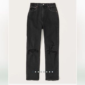 Abercrombie & Fitch ankle straight ultra high rise jean